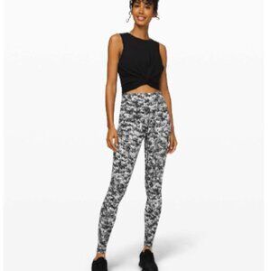 Lululemon Wunder Under High-Rise Tight Misted Jacquard Black White size 6 W5CIAS